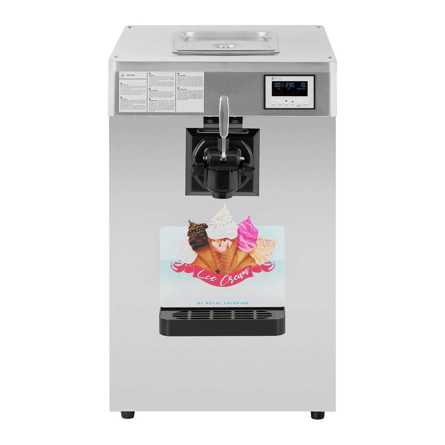 Softeismaschine Royal Catering RCSI-17 18L/h 1150W 10L Edelstahl gewerblich Gastronomie