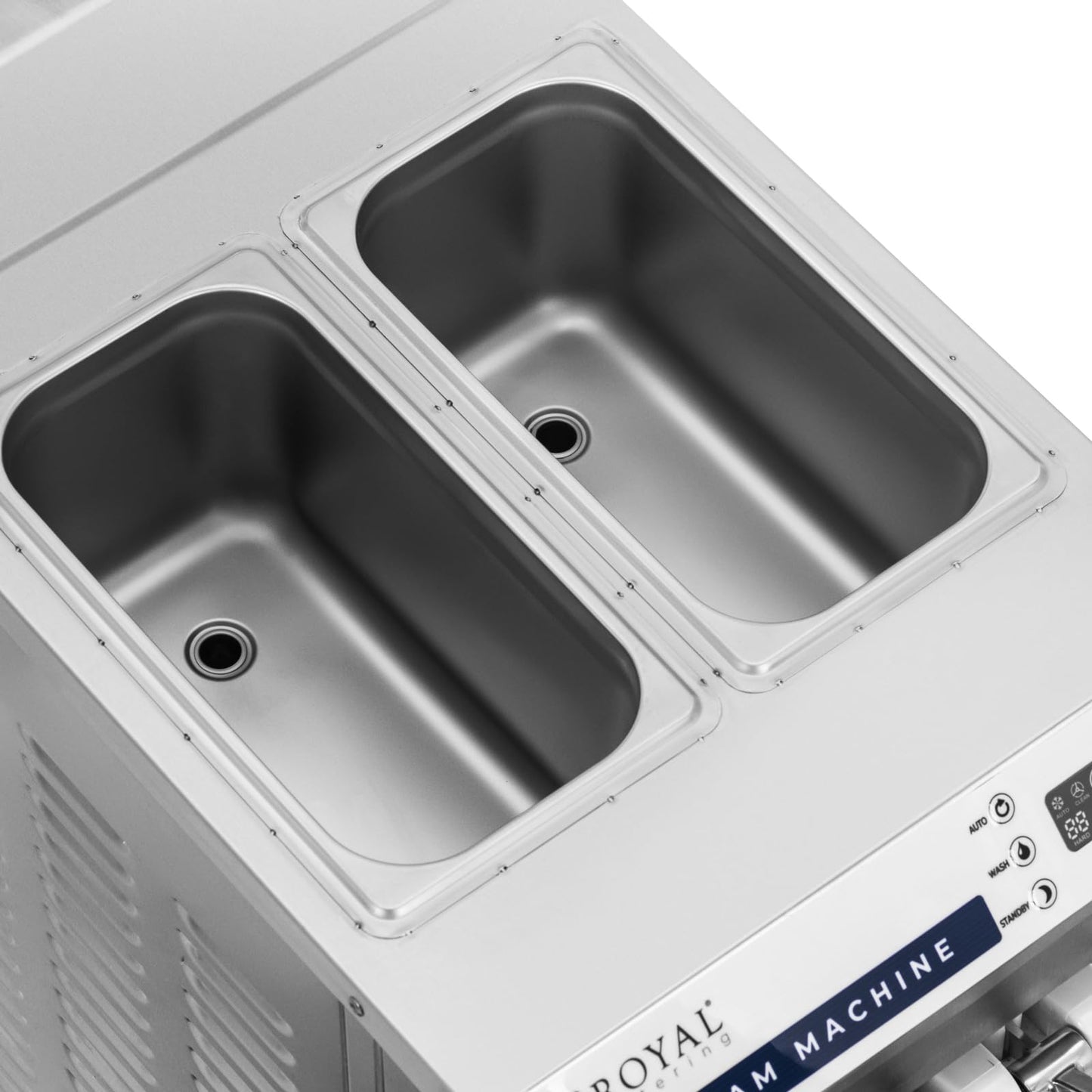 Softeismaschine 3 Geschmacksrichtungen 16 l/h 1350W 14,2L Edelstahl Royal Catering RCSI-18A