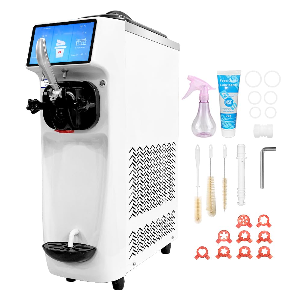 GSE Softeismaschine 1300W gewerblich – 18L/h, 6L Vorkühlung, 7" LCD-Display, flüsterleise