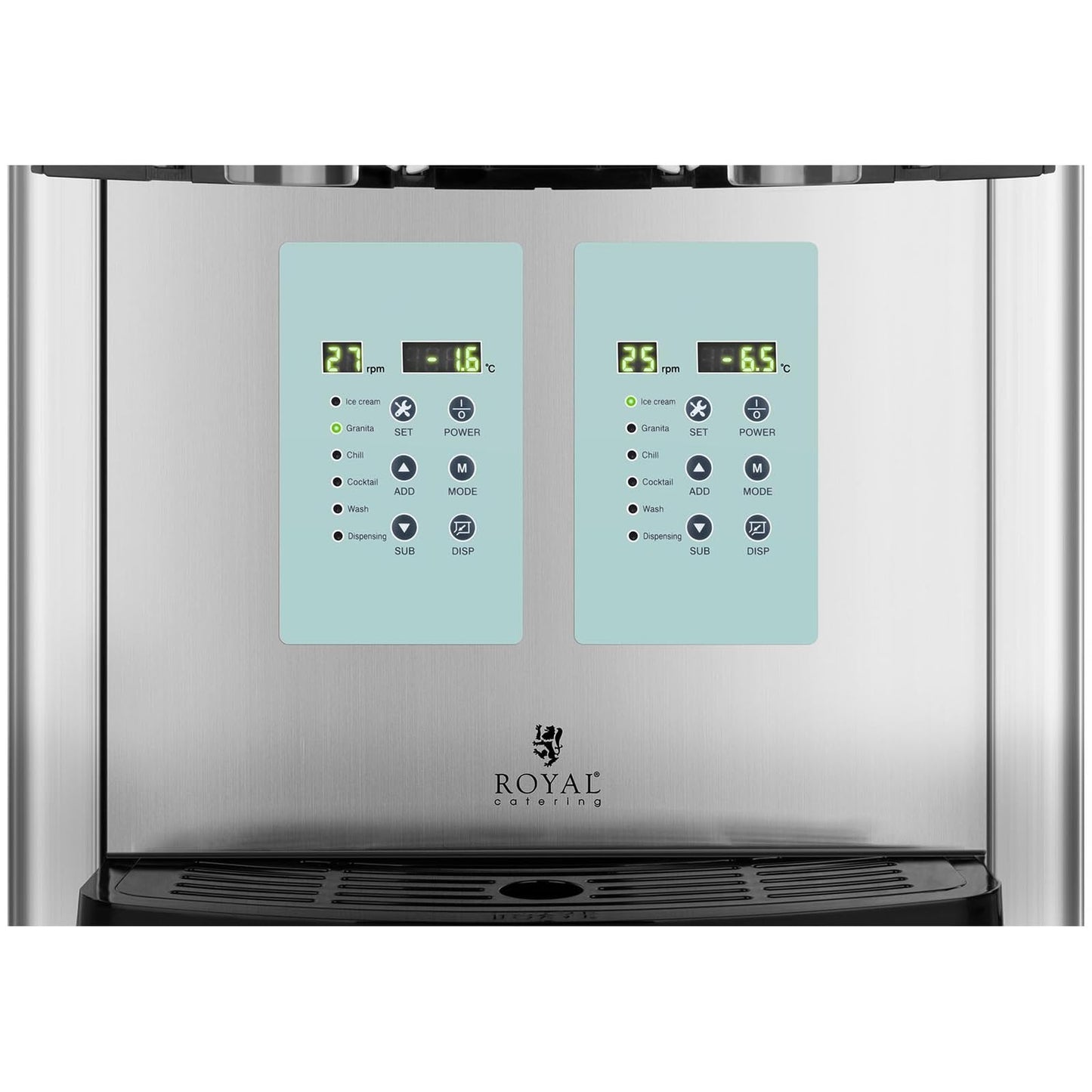 Slush Maschine 2×8L Royal Catering RCSL 2/6ICE gewerblich 450W LED Digital -7 bis +7°C