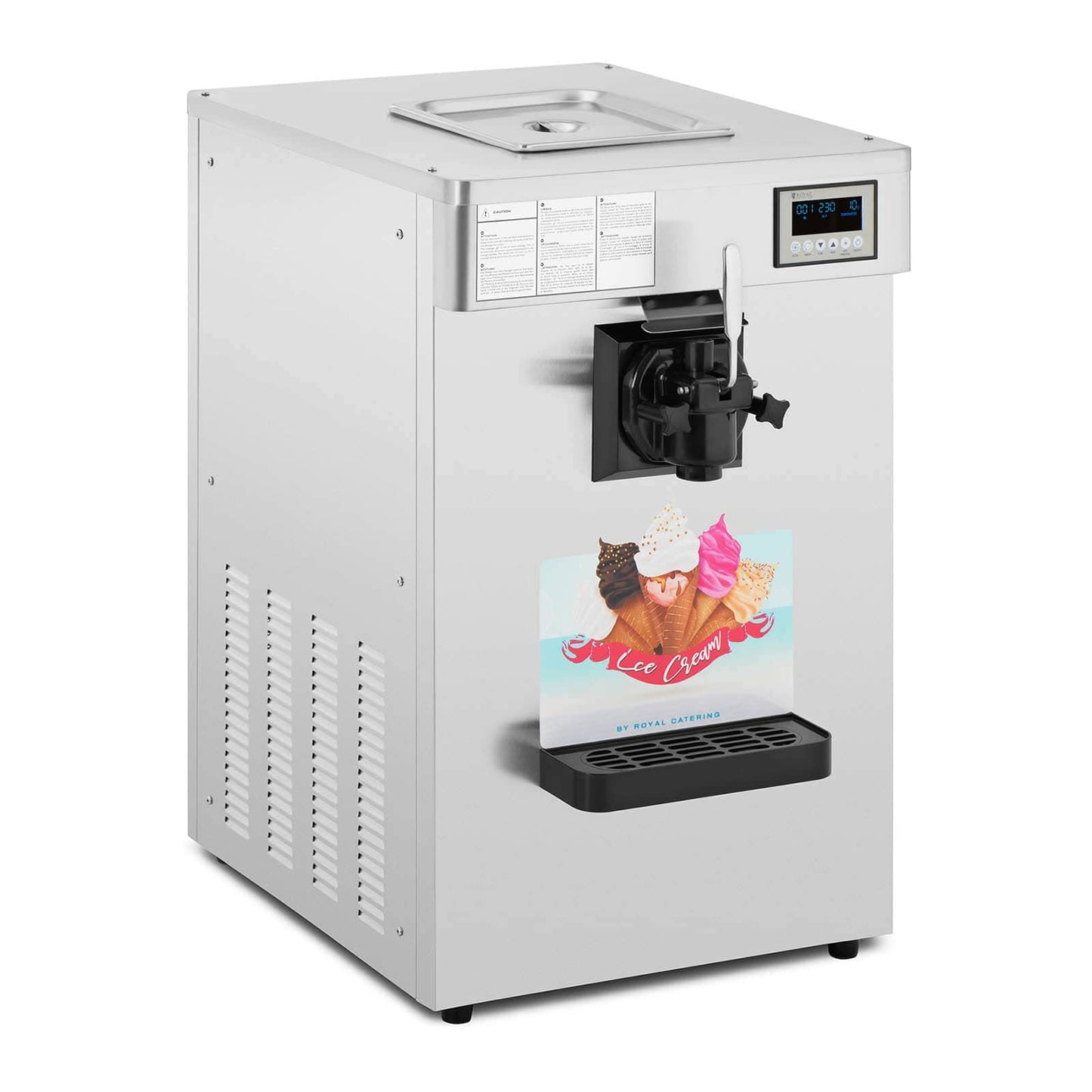 Softeismaschine Royal Catering RCSI-17 18L/h 1150W 10L Edelstahl gewerblich Gastronomie
